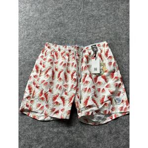 Spicy Tuna Swim Shorts Mens Small Bathing Suit‎ Trunks White Watermelon Summer C